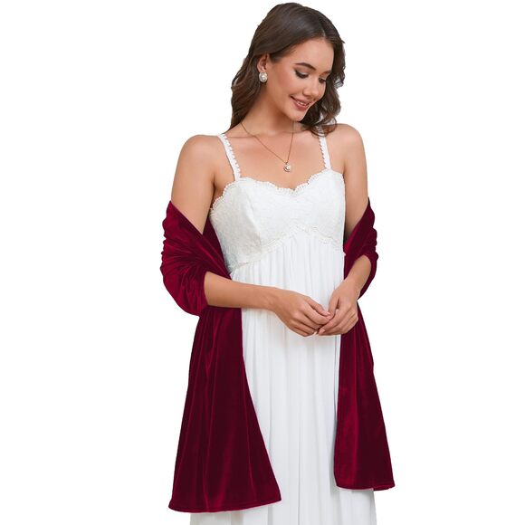evening dress wraps Evening Wrap with Double Ruffle fuchsia / 50